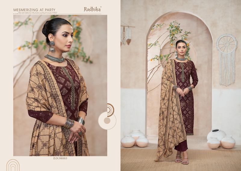 Radhika Azara Black Berry Vol 13 Printed Dress Material Collection