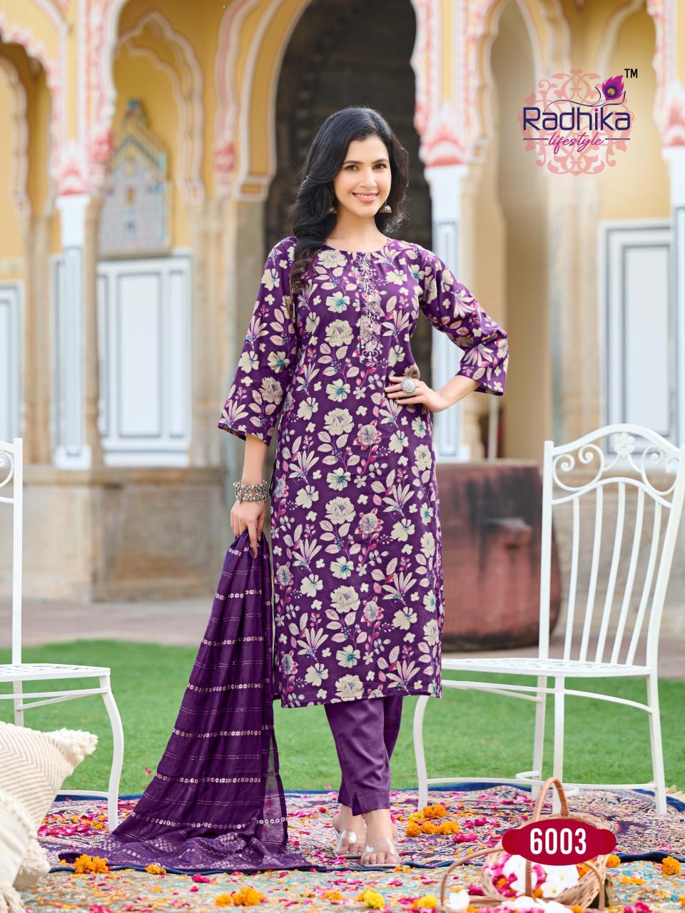 Radhika Satrangi Vol 6 Kurti Pant With Dupatta Collection