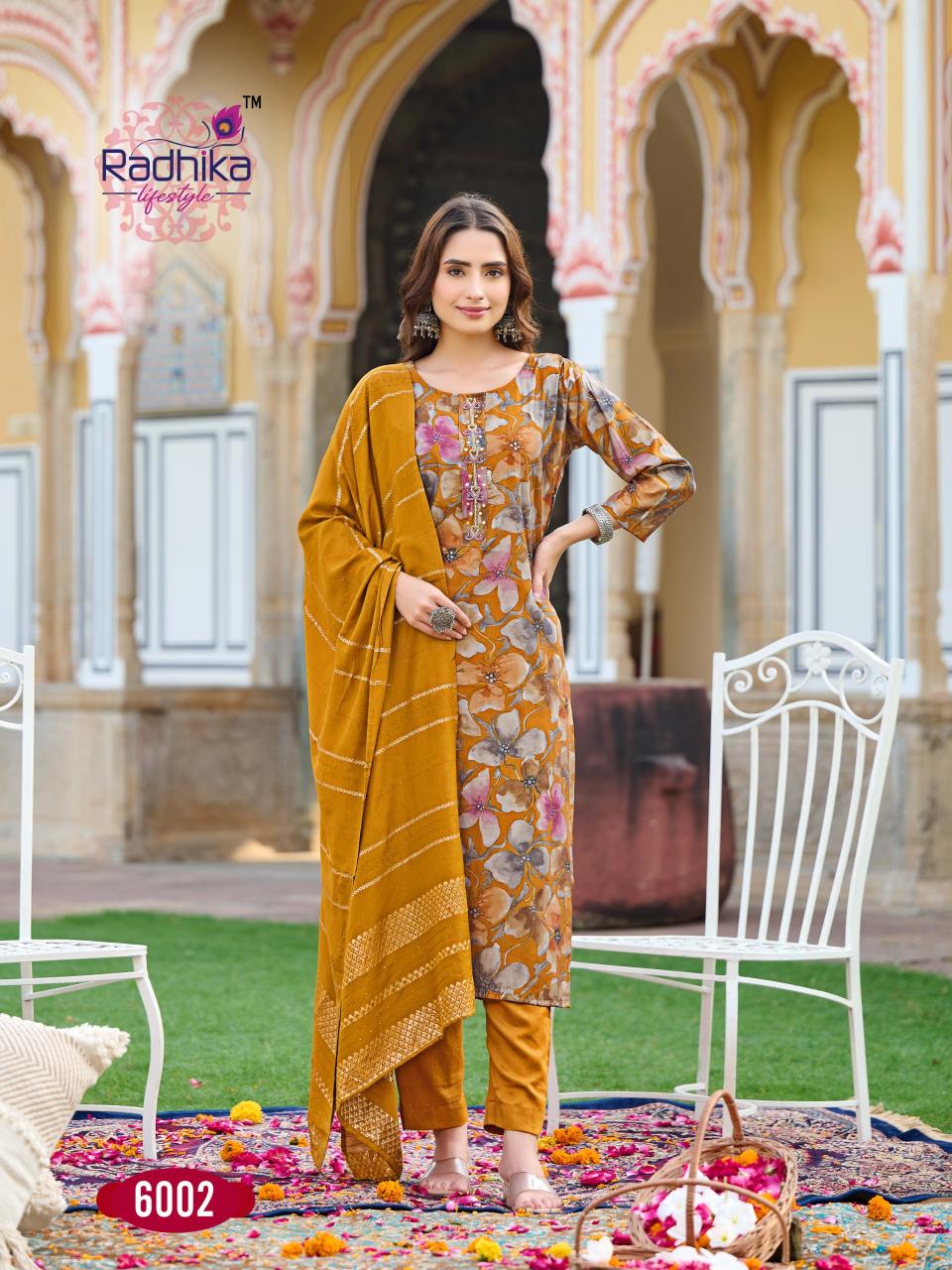 Radhika Satrangi Vol 6 Kurti Pant With Dupatta Collection