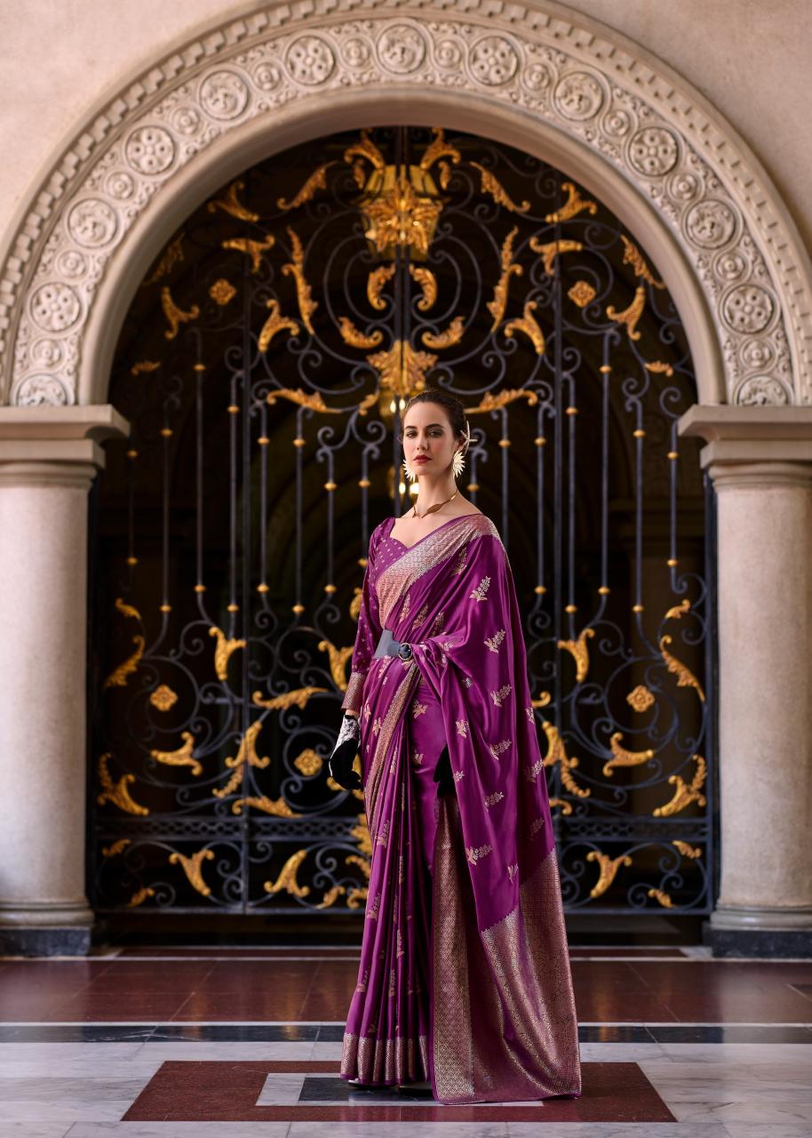 Rajpath Mungha Silk Satin Fancy Saree Collection