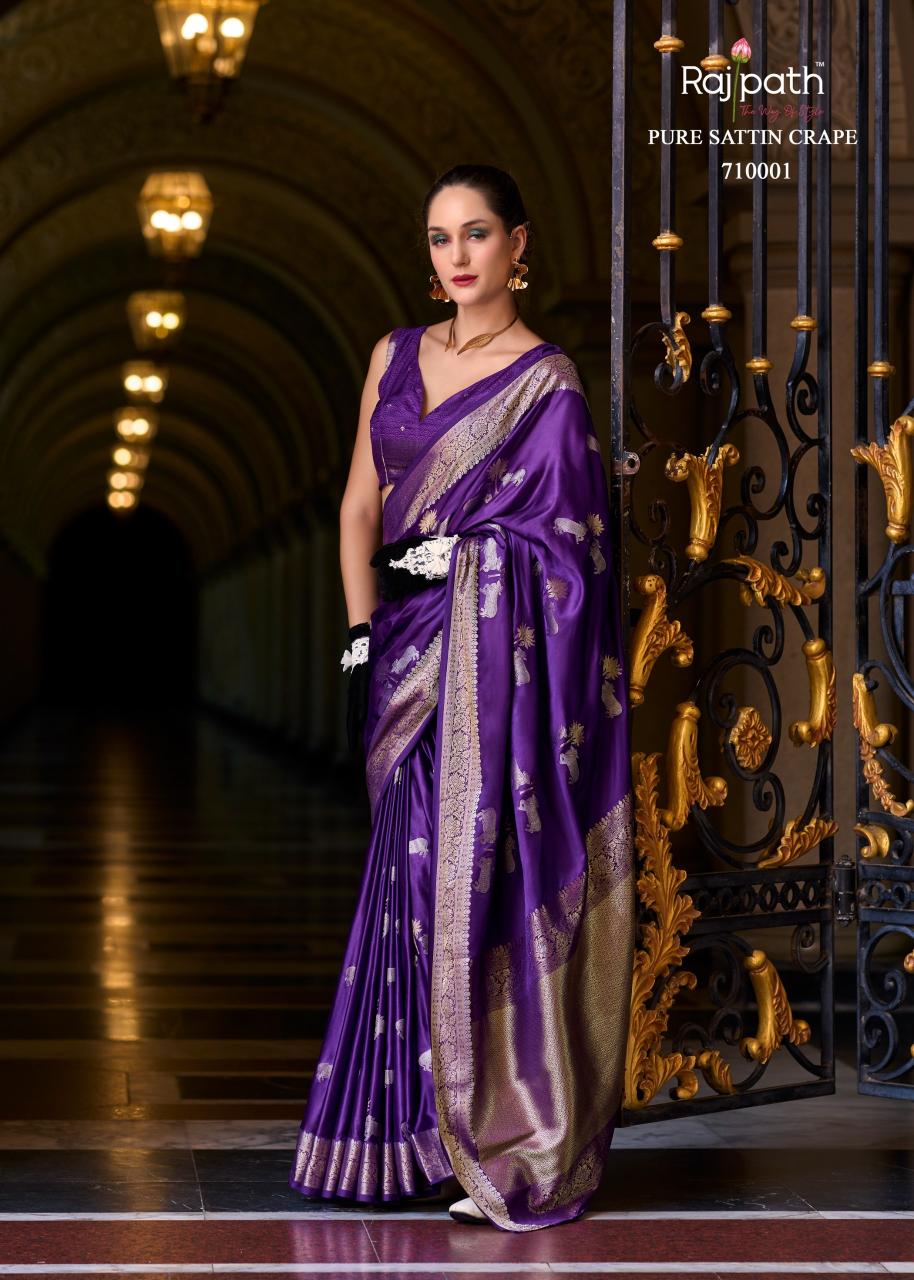 Rajpath Mungha Silk Satin Fancy Saree Collection