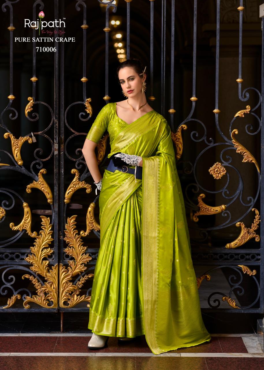 Rajpath Mungha Silk Satin Fancy Saree Collection