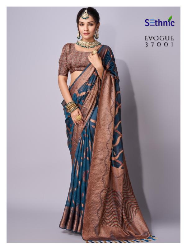 Sethnic Evogue 1 Organza Fancy Saree Collection