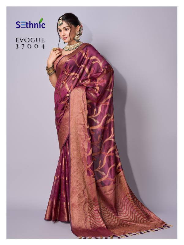 Sethnic Evogue 1 Organza Fancy Saree Collection