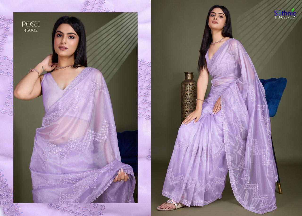 Sethnic Posh Shimmer Net Fancy Saree Collection