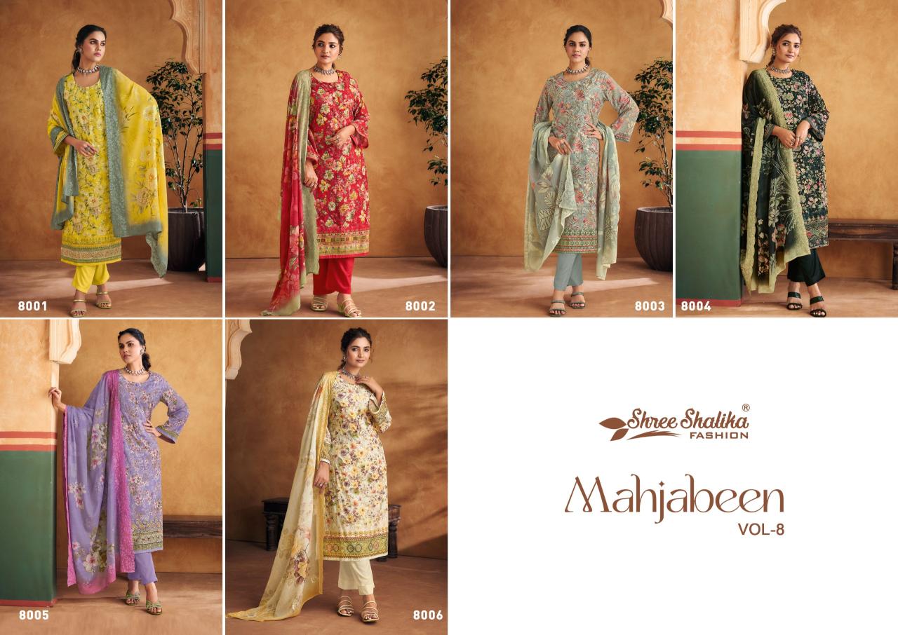 Shree Shalika Mahjabeen Vol 8 Cotton Dress Material Collection`