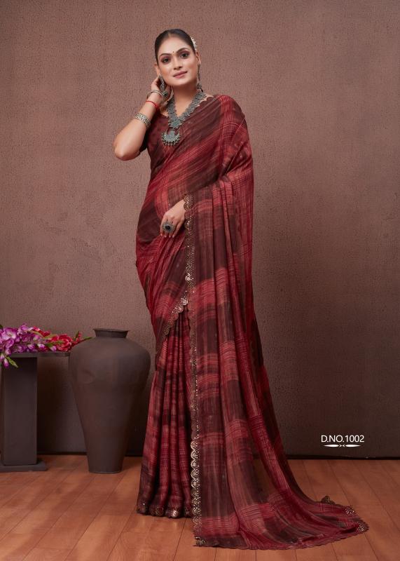 Stavan Cutwork Fancy Printed Saree Collection