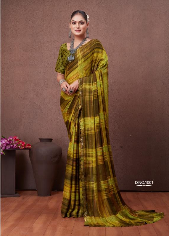 Stavan Cutwork Fancy Printed Saree Collection