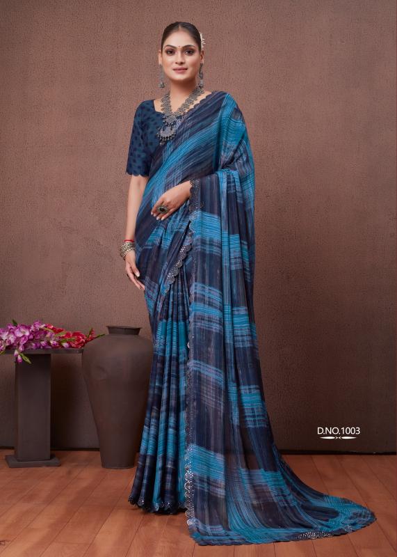 Stavan Cutwork Fancy Printed Saree Collection