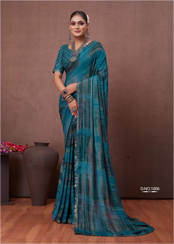 Stavan Cutwork Fancy Printed Saree Collection