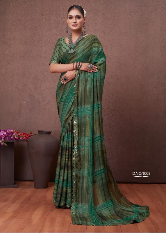 Stavan Cutwork Fancy Printed Saree Collection