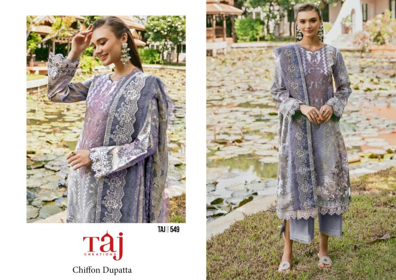 Taj 549 And 552 Cotton Dupatta Pakistani Salwar Suits Collection