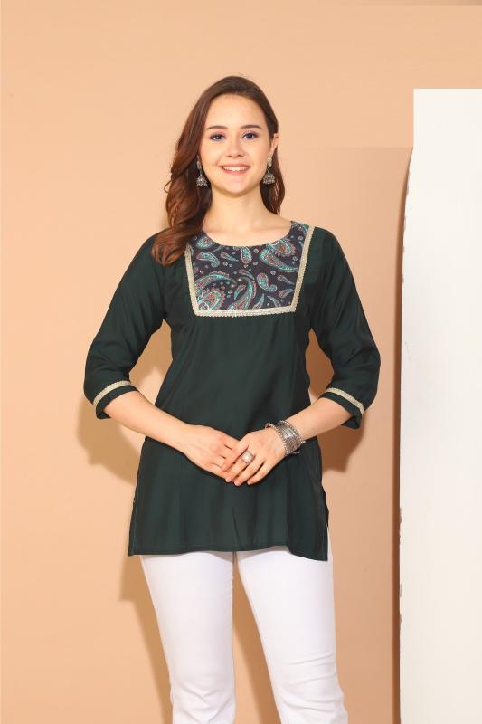 Trendy Kiara Roman Silk Short Kurti Collection