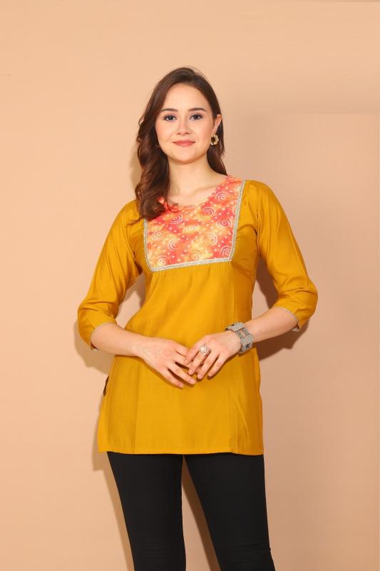 Trendy Kiara Roman Silk Short Kurti Collection