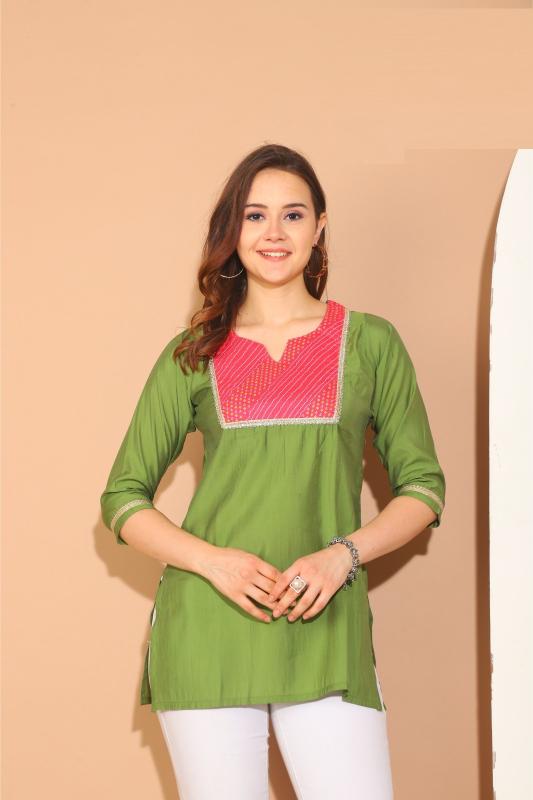 Trendy Kiara Roman Silk Short Kurti Collection