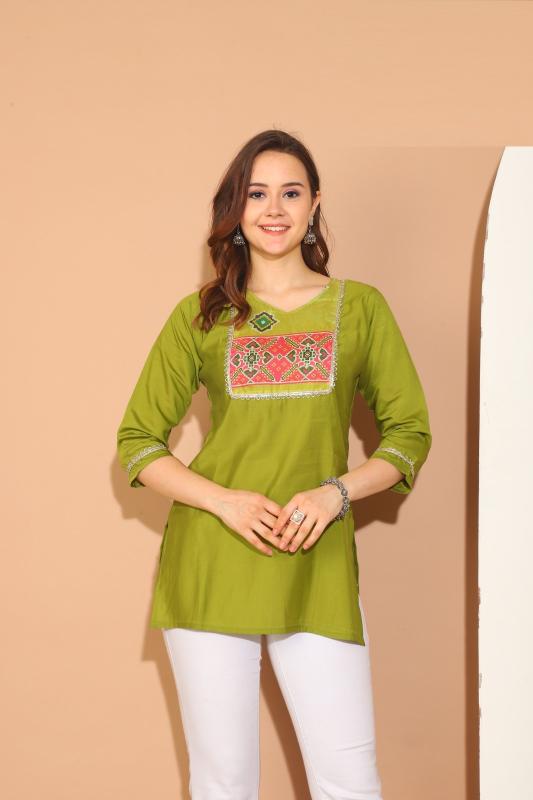 Trendy Kiara Roman Silk Short Kurti Collection