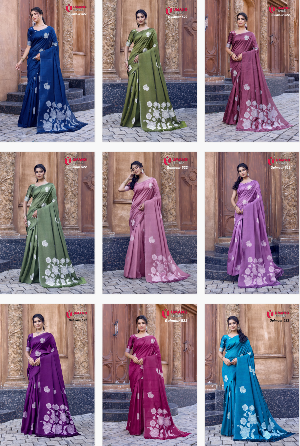 Umang Gulmour 523 Cotton Doriya Fancy Saree Collection