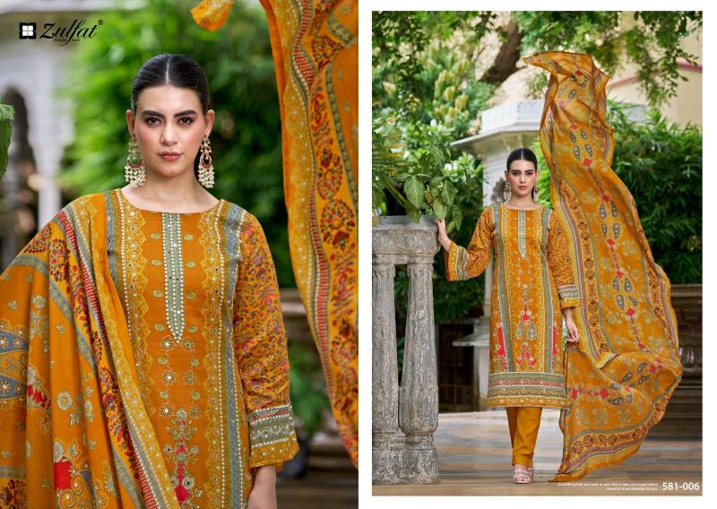 Zulfat Sanjeeda Fancy Printed Dress Material Collection