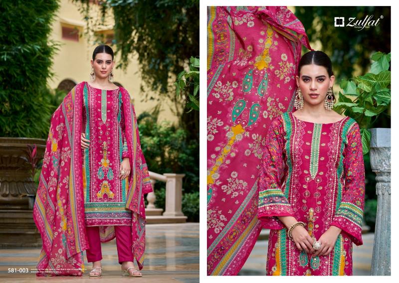 Zulfat Sanjeeda Fancy Printed Dress Material Collection