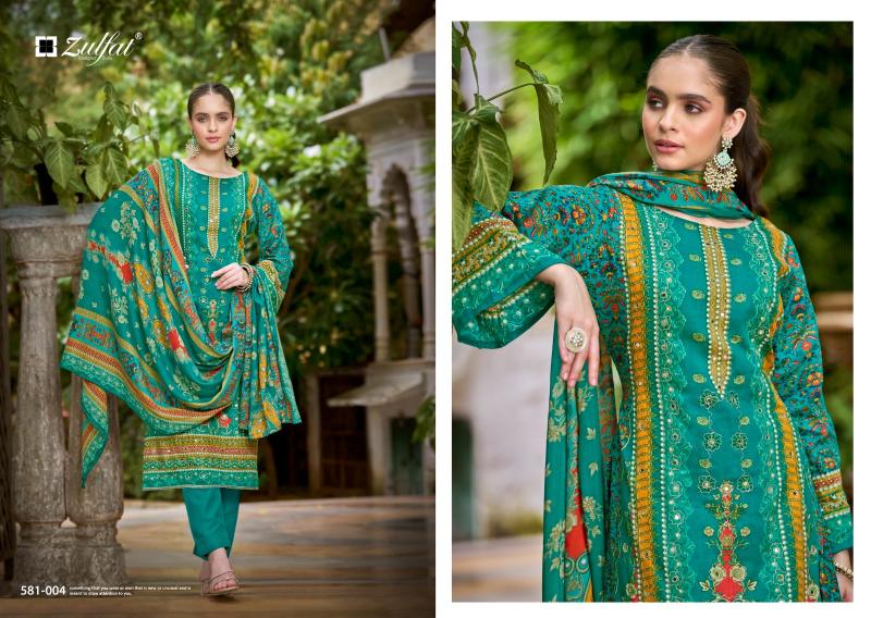 Zulfat Sanjeeda Fancy Printed Dress Material Collection