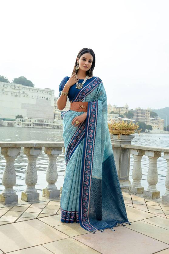 Bhavna 01 Flower Printed Soft Silk Saree Collection