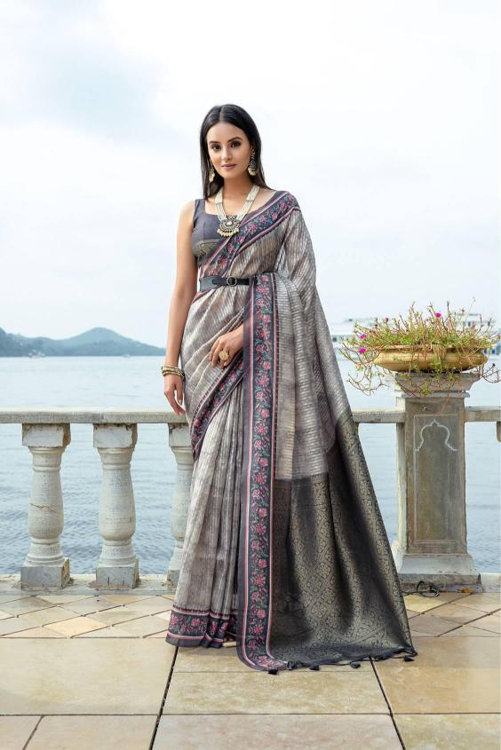 Bhavna 01 Flower Printed Soft Silk Saree Collection