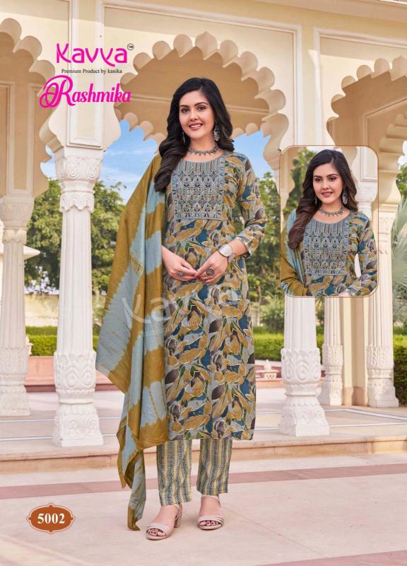 Kavya Rashmika Vol 05 Rayon Kurti Pant With Dupatta Collection