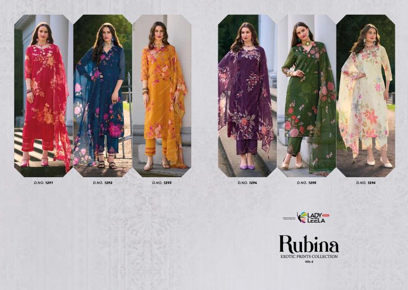 Lady Leela Rubina Vol 2 Digital Printed Kurti Pant With Dupatta Collection