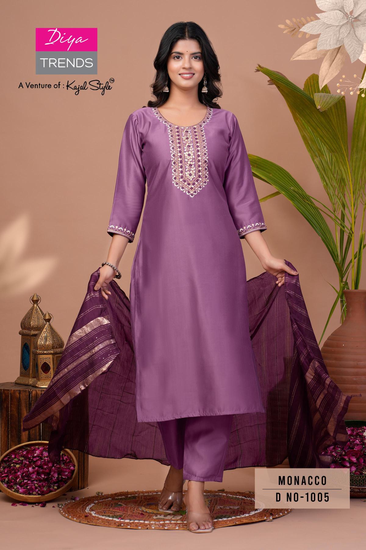 Monacco Vol 1 By Diya Trends Kurti Bottom With Dupatta Collection