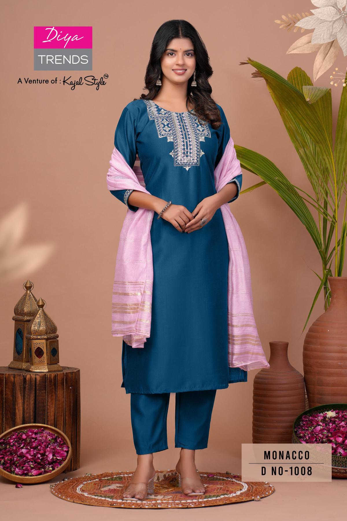 Monacco Vol 1 By Diya Trends Kurti Bottom With Dupatta Collection