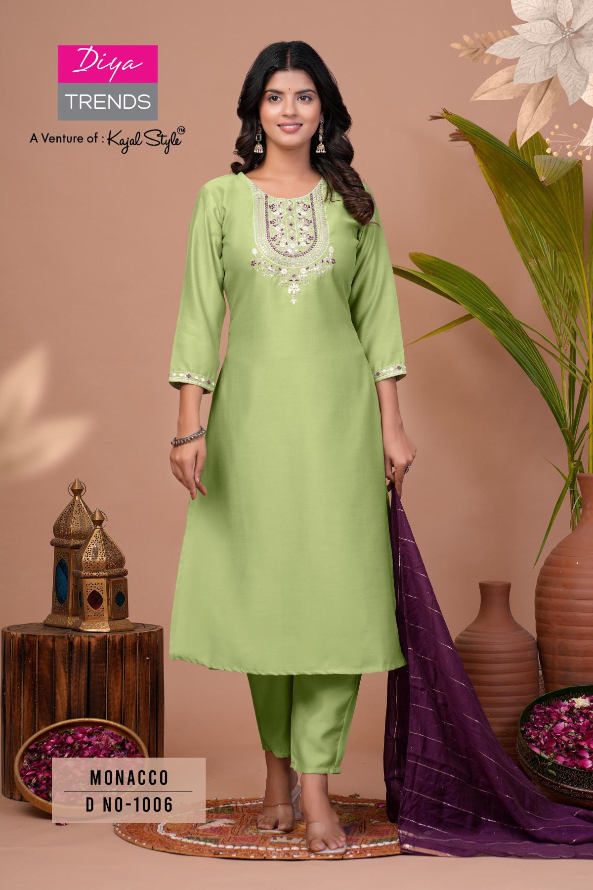 Monacco Vol 1 By Diya Trends Kurti Bottom With Dupatta Collection