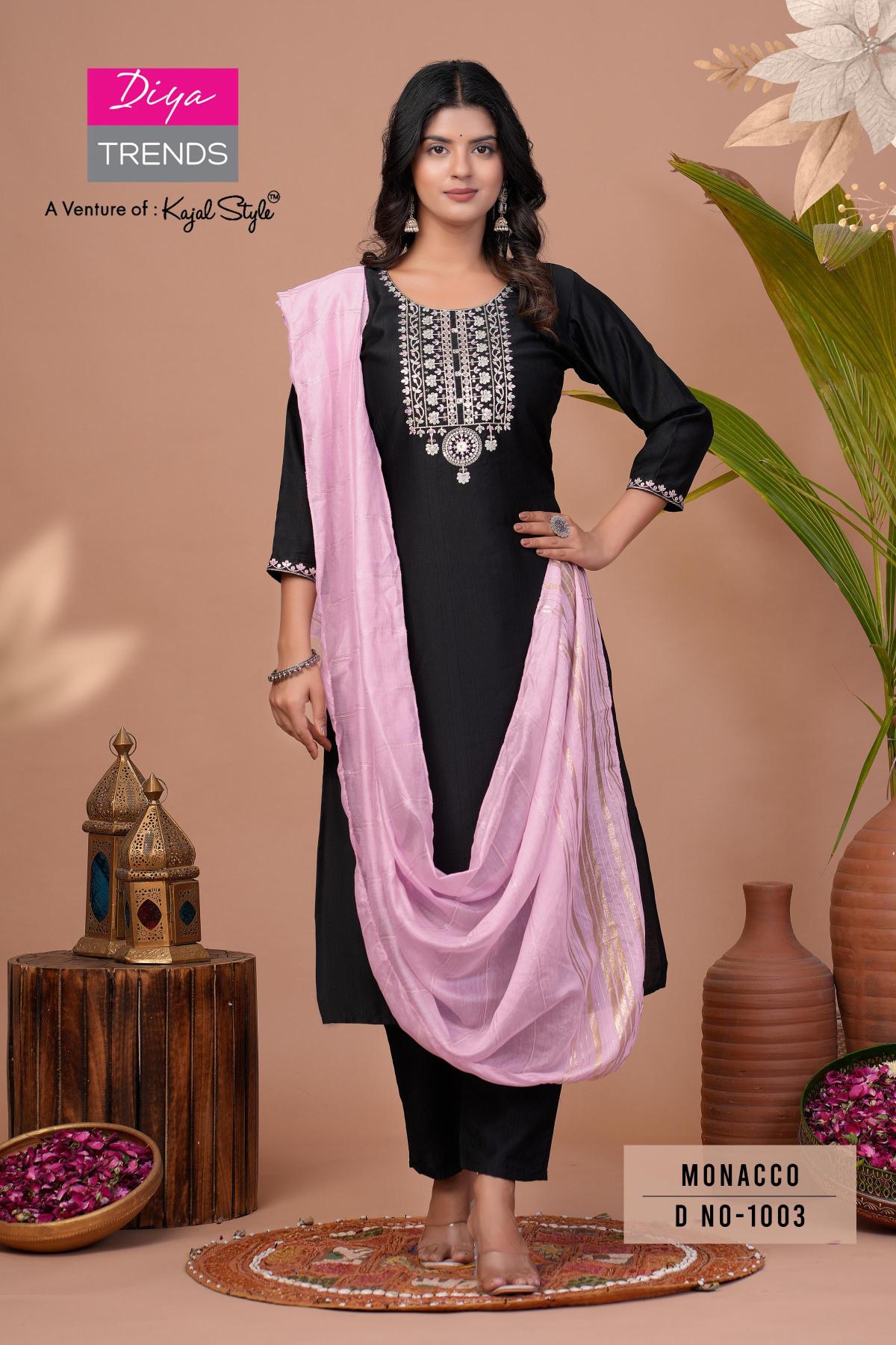 Monacco Vol 1 By Diya Trends Kurti Bottom With Dupatta Collection