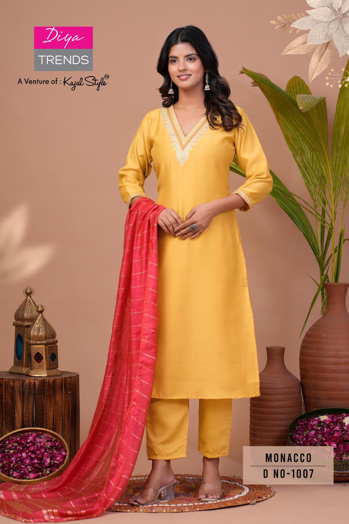 Monacco Vol 1 By Diya Trends Kurti Bottom With Dupatta Collection