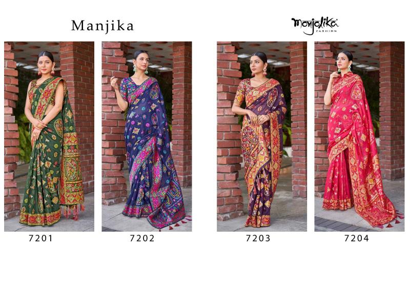 Monjolika Fashion Manjika 7200 Cotton Silk Saree Wholesale Collection