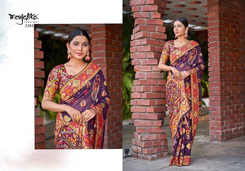 Monjolika Fashion Manjika 7200 Cotton Silk Saree Wholesale Collection