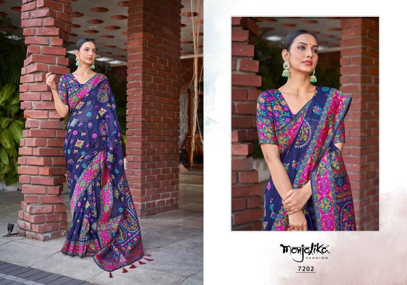 Monjolika Fashion Manjika 7200 Cotton Silk Saree Wholesale Collection