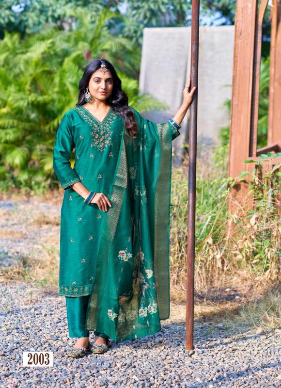 Mystic 9 Fiza Vol 2 Banglore Silk Kurti Bottom With Dupatta