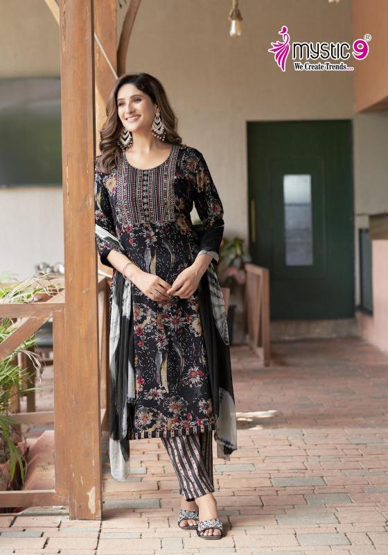 Mystic 9 Shagun Vol 11 Rayon Kurti Bottom With Dupatta Collection