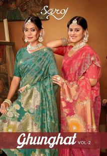 Saroj Ghunghat Jharkan Vol 2 Designed Silk Saree Collection