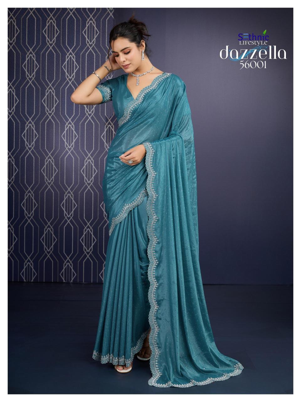 Sethnic Dazzella Ice Georgette Fancy Saree Collection