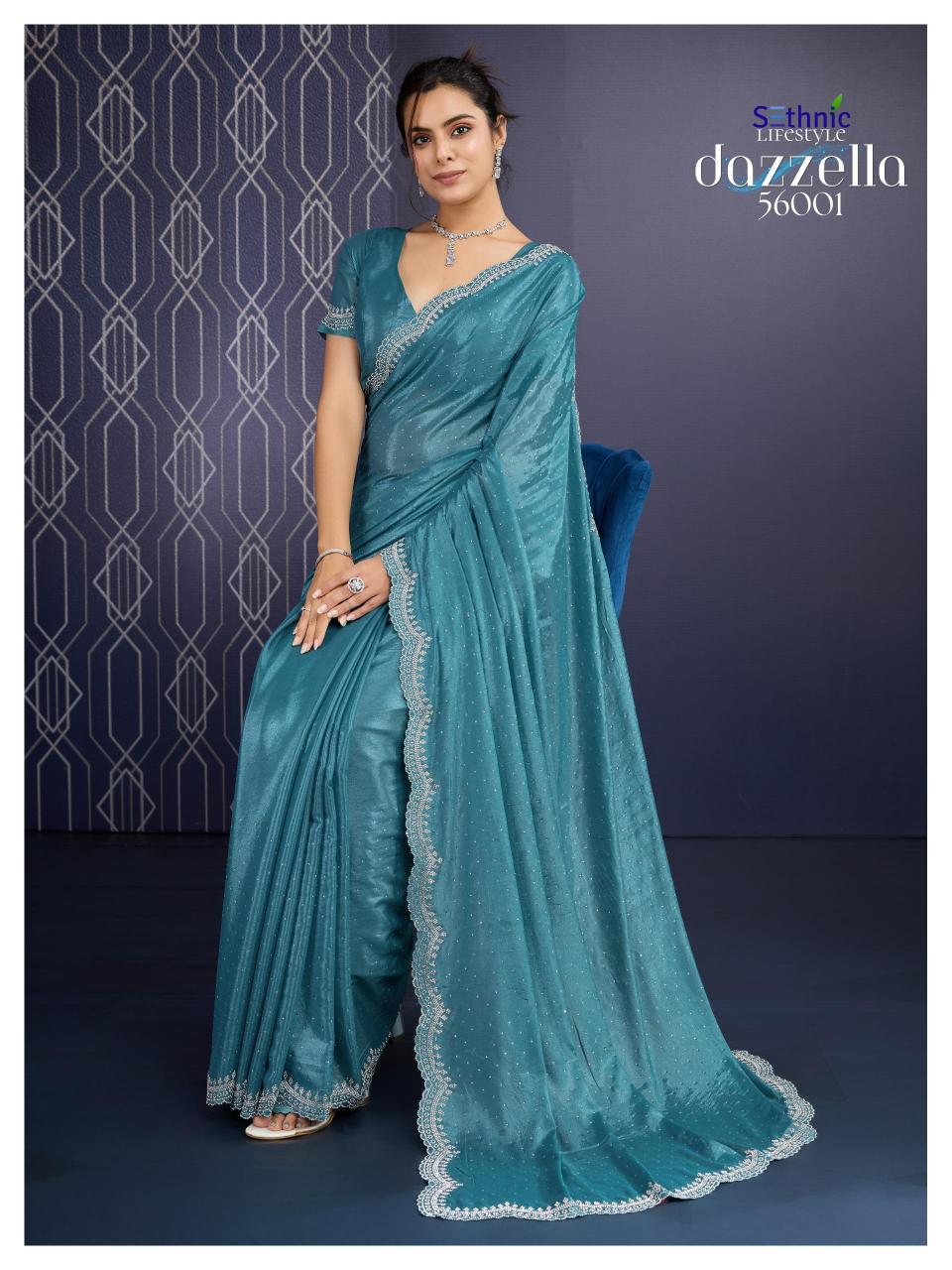 Sethnic Dazzella Ice Georgette Fancy Saree Collection