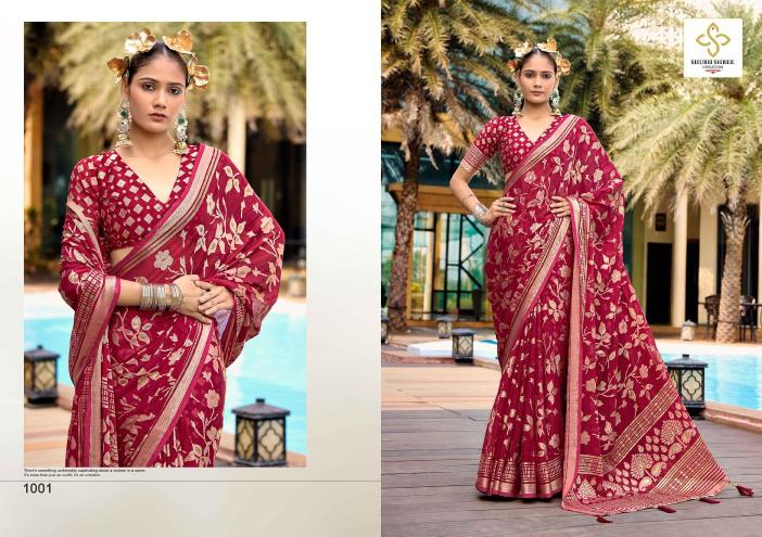 Shubh Shree Barkha Vol-2 Dull Moss Brasso Printed Saree Designer Collection