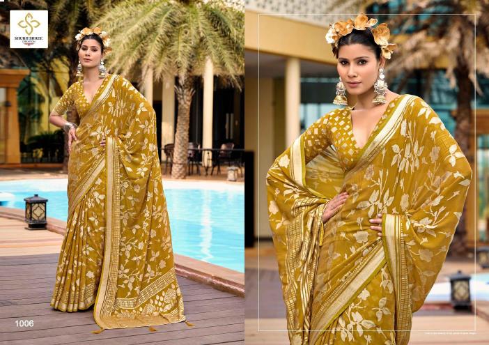 Shubh Shree Barkha Vol-2 Dull Moss Brasso Printed Saree Designer Collection