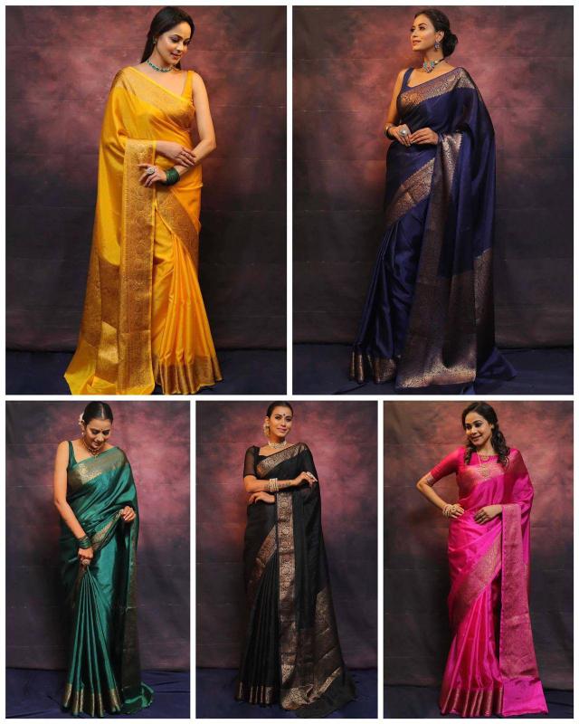 Soft Silk 6009 Soft Lichi Silk Fancy Saree Collection