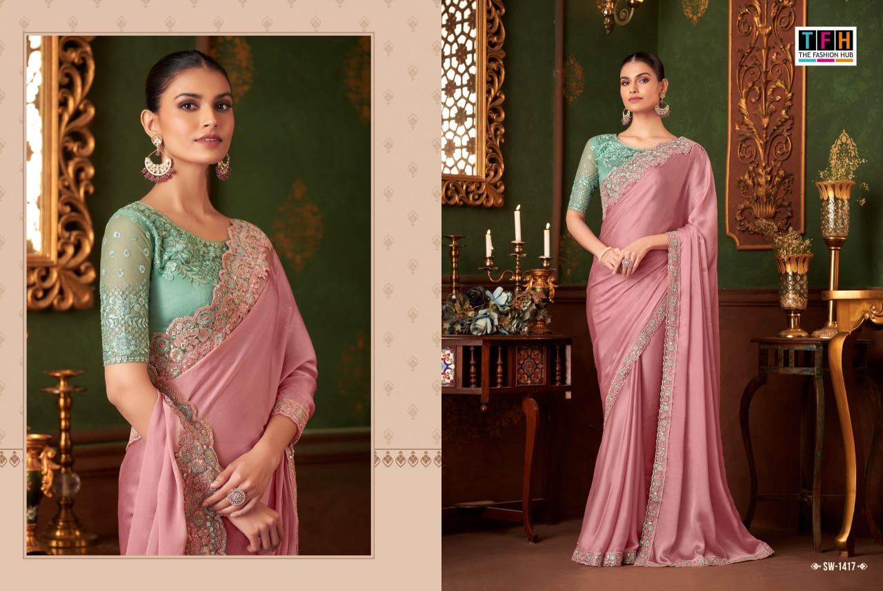 The Fashion Hub - Sandalwood 14 Exclusive Premium Quality Designer Party Wear Silk Sarees Catalog Collections