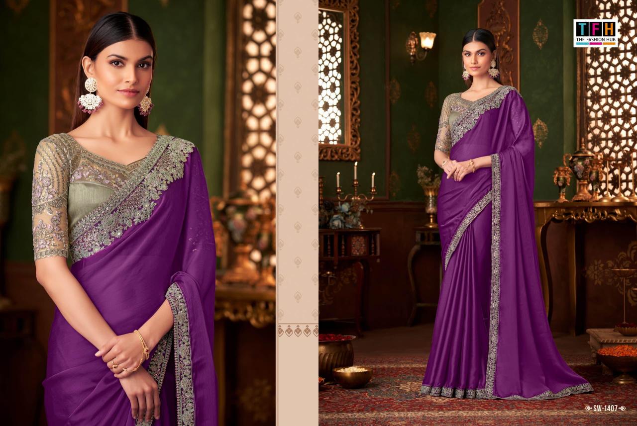 The Fashion Hub - Sandalwood 14 Exclusive Premium Quality Designer Party Wear Silk Sarees Catalog Collections