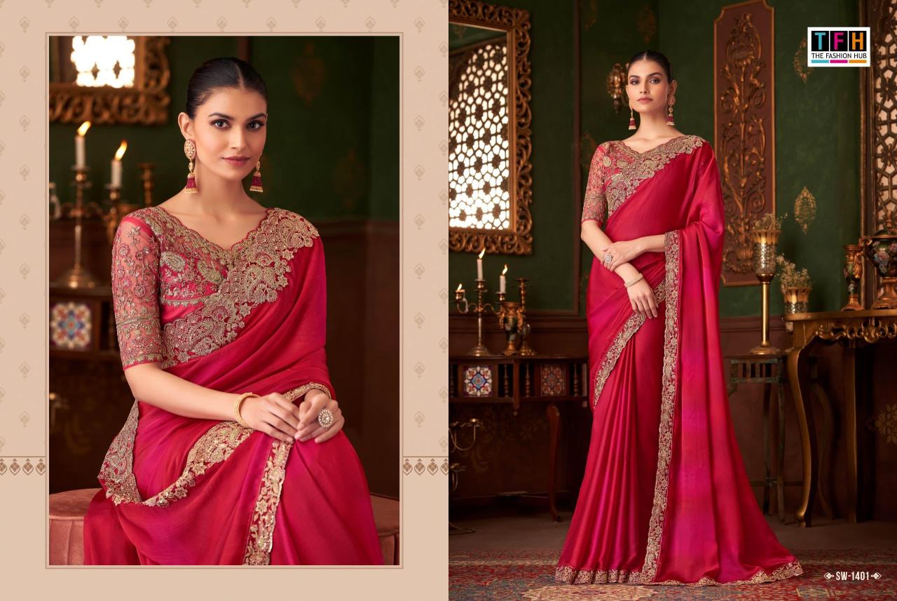 The Fashion Hub - Sandalwood 14 Exclusive Premium Quality Designer Party Wear Silk Sarees Catalog Collections