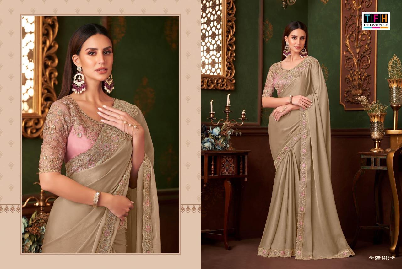 The Fashion Hub - Sandalwood 14 Exclusive Premium Quality Designer Party Wear Silk Sarees Catalog Collections