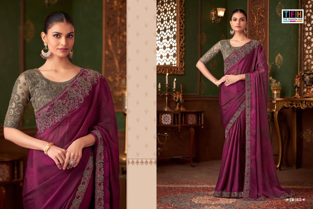 The Fashion Hub - Sandalwood 14 Exclusive Premium Quality Designer Party Wear Silk Sarees Catalog Collections