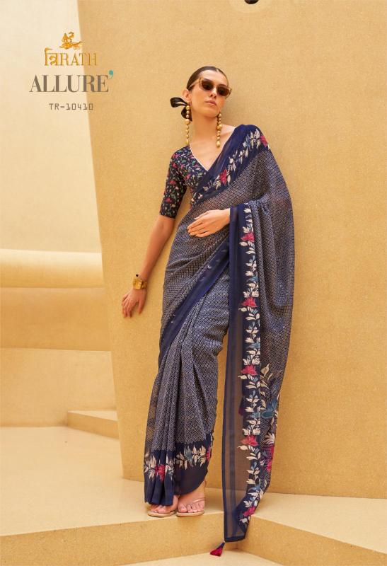 Trirath Allure Georgette Printed Fancy Saree Collection